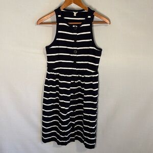 J. Crew Sleeveless Knit Dress Navy Blue & White Stripe Nautical Size XXS Summer